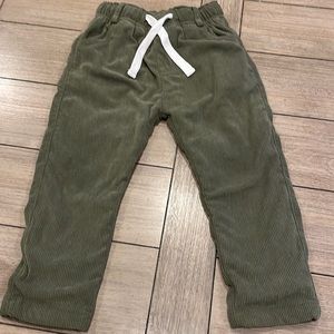 Little bipsy corduroy green pants 3-4t